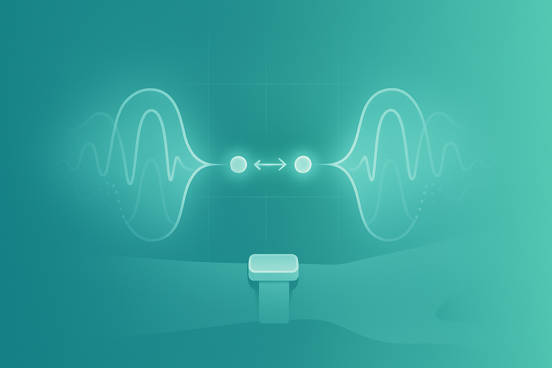 Illustration of left–right bilateral stimulation signals supporting nervous system regulation.